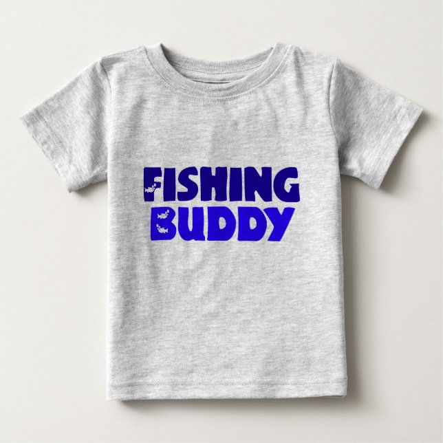 Camiseta Para Bebê Buddy de Pesca (Frente)