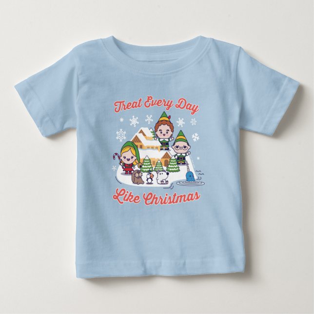 Camiseta Para Bebê Buddy, o Gráfico Elf Chibi (Frente)