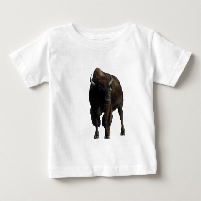 Camiseta Para Bebê Búfalo (Frente)