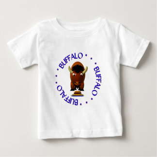 Camiseta Para Bebê Búfalo Fofo com Carne em Weck e Asas de Búfalo