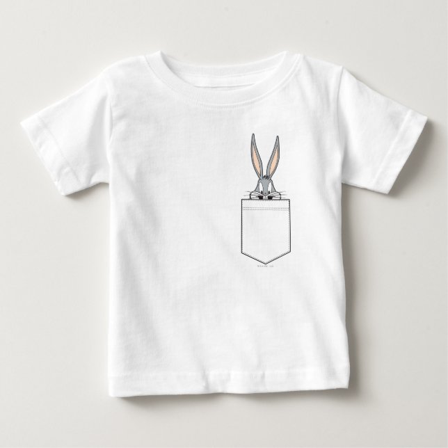 Camiseta Para Bebê BUGS BUNNY™ Espiando do Bolso (Frente)