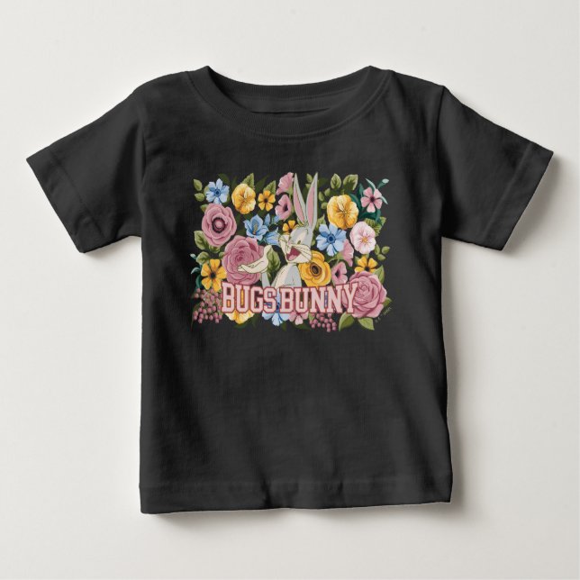 Camiseta Para Bebê BUGS BUNNY™ Floral Embroidery Graphic (Frente)