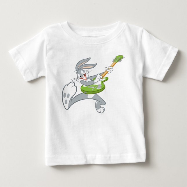 Camiseta Para Bebê BUGS BUNNY™ Tocando Guitarra (Frente)