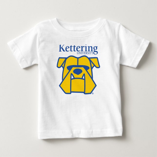 Camiseta Para Bebê Buldogues da Universidade Kettering (Frente)