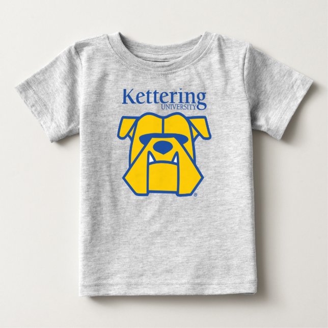Camiseta Para Bebê Buldogues da Universidade Kettering (Frente)