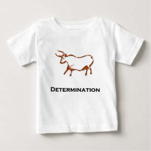 Camiseta Para Bebê Bull Determinação do Castanho