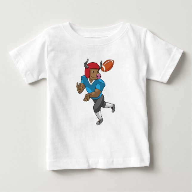 Camiseta Para Bebê Bull no futebol (Frente)