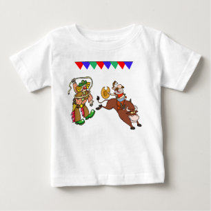 Camiseta Para Bebê Bull Rider e Rodeo Clown
