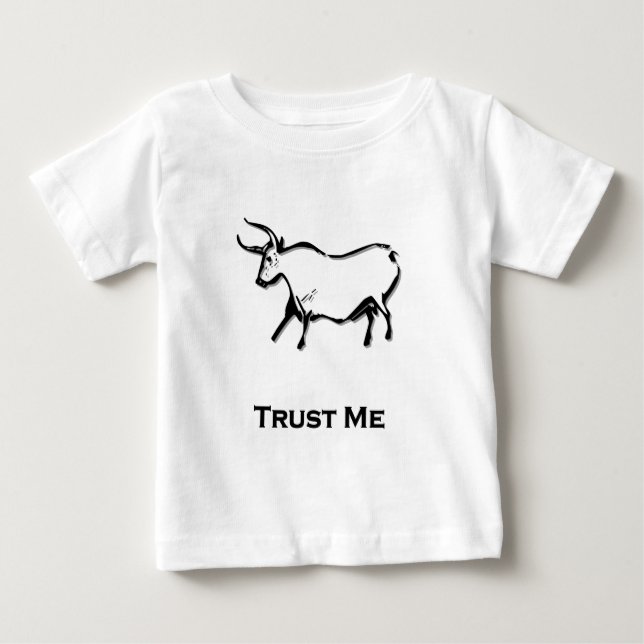 Camiseta Para Bebê Bull Trust Me Black (Frente)