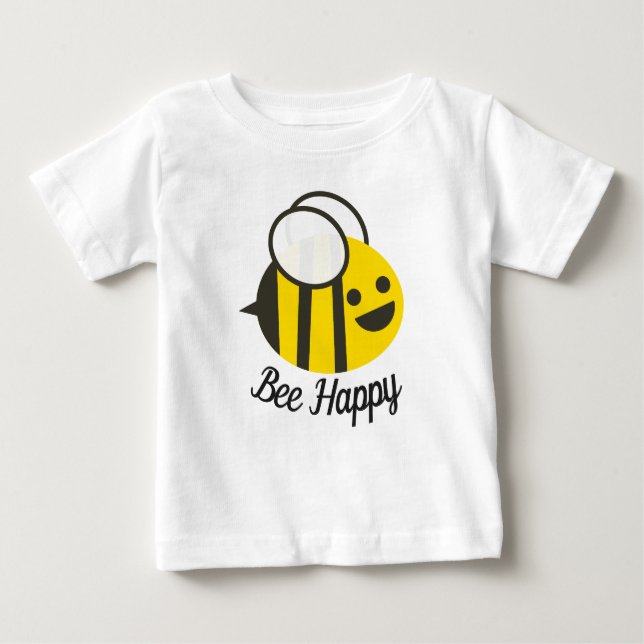 Camiseta Para Bebê Bumble Bee Feliz (Frente)