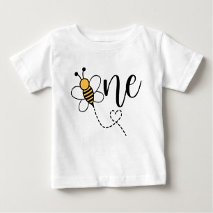 Camiseta Para Bebê Bumble Bee Pareceu-Me Um Bebê primeiro aniversario