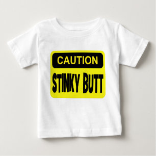 Camiseta Para Bebê Bumbum fedido do cuidado