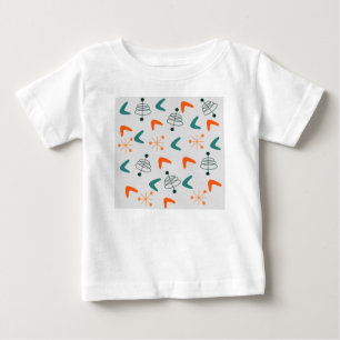 Camiseta Para Bebê Bumerangas Atômicas Modernas do Século médio