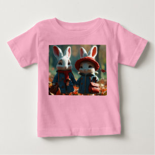 Camiseta Para Bebê Bunny Duo no estilo Pixar Teto Bebê