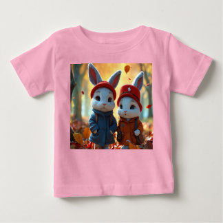 Camiseta Para Bebê Bunny Duo no estilo Pixar Teto Bebê