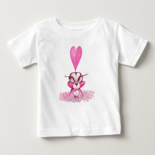 Camiseta Para Bebê Bunny Love Tshirt (Frente)