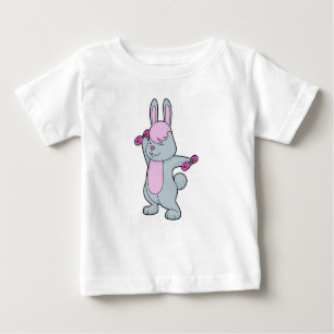 Camiseta Para Bebê Bunny Malhação Dumbbell