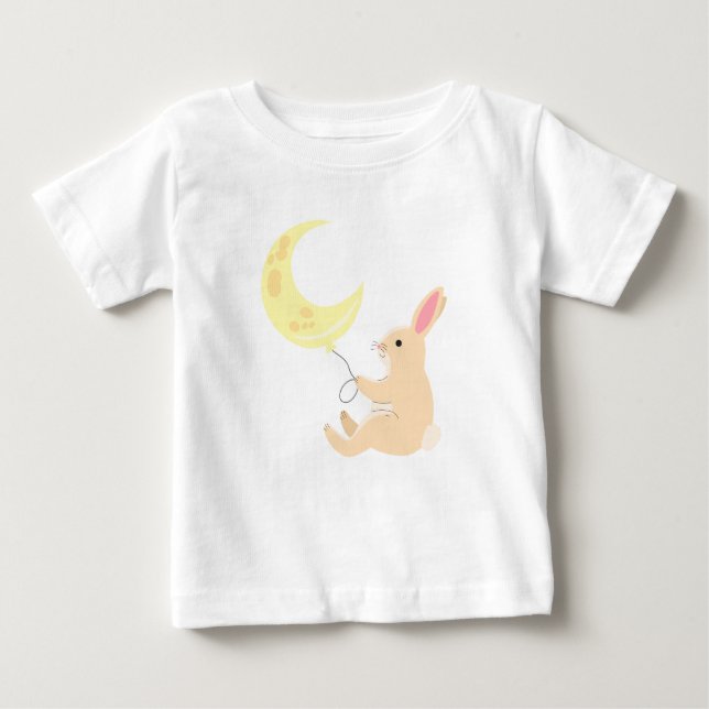 Camiseta Para Bebê Bunny & Moon Baby T-Shirt (Frente)