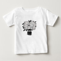 Buquê de Rosas Cranianas Preto e Branco Gótico