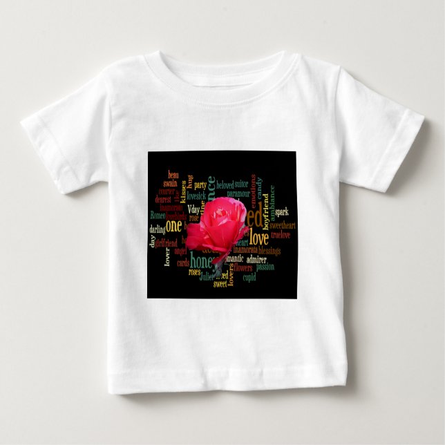 Camiseta Para Bebê Buquê do Amor: Uma Expressão Sensível (Frente)