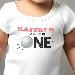 Camiseta Para Bebê Buraco em um | primeiro aniversario de golfe Par-t