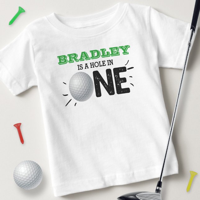Camiseta Para Bebê Buraco em um | primeiro aniversario de golfe Par-t (Criador carregado)