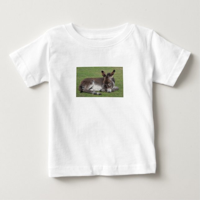 Camiseta Para Bebê Burrinho bebê fofo dormindo (Frente)