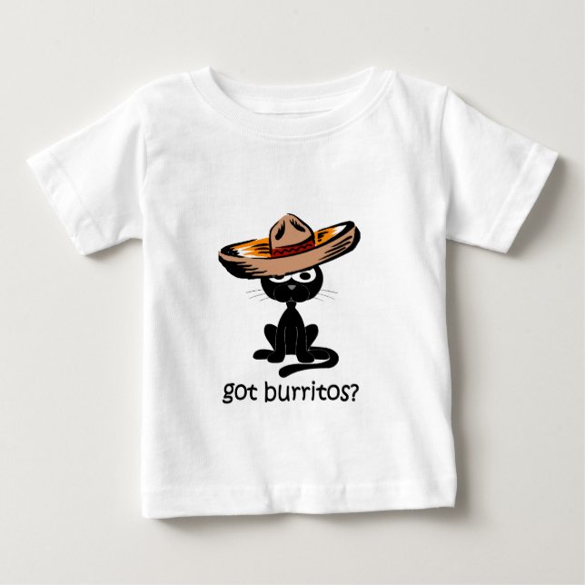 Camiseta Para Bebê Burritos obtidos engraçados (Frente)