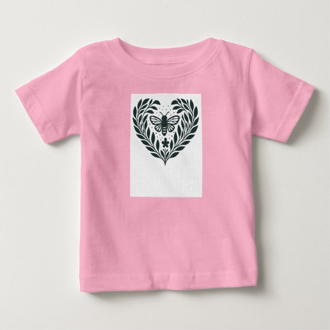 Camiseta Para Bebê Butterfly and Boughs (Frente)