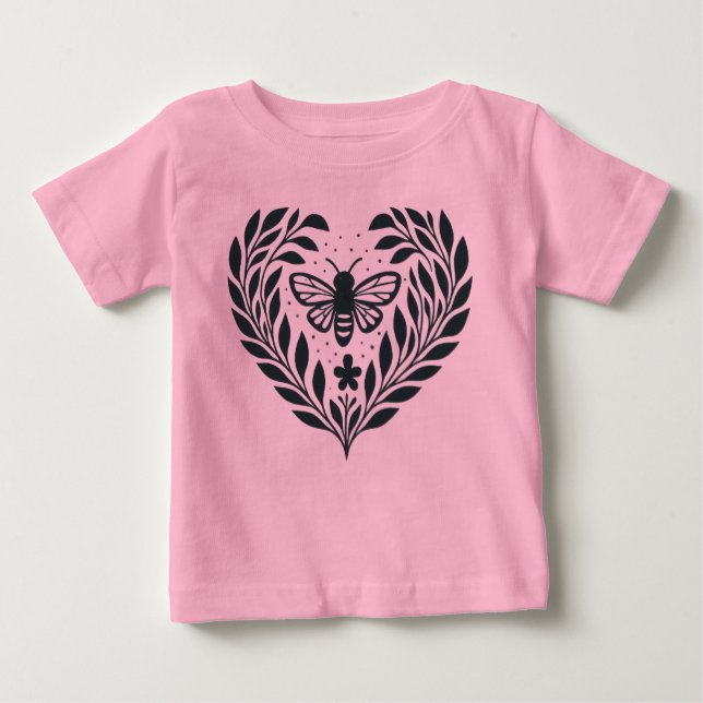 Camiseta Para Bebê Butterfly and Boughs Baby T-Shirt (Frente)