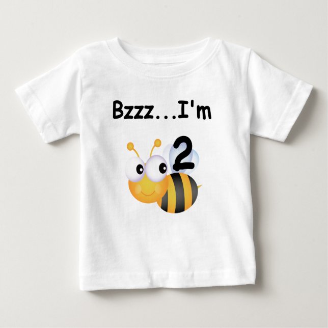Camiseta Para Bebê Buzz Bumblebee segundo aniversário T-shirts e pres (Frente)