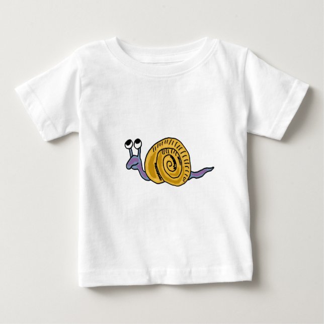Camiseta Para Bebê BV - Engraçado Caracol (Frente)