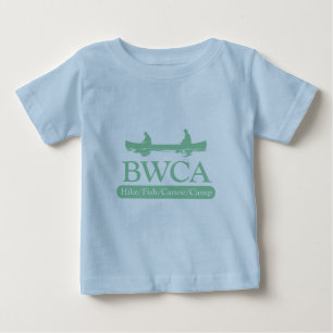 Camiseta Para Bebê BWCA / Campo de canoa de peixe de Hike