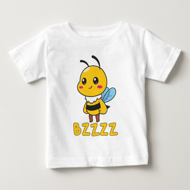 Camiseta Para Bebê BZZZ Abelhas para Crianças em Cuta para Crianças - (Frente)