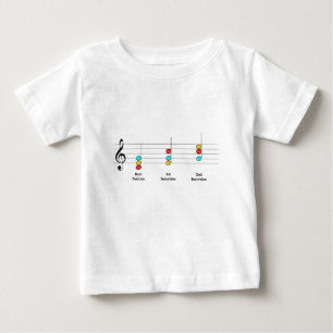 Camiseta Para Bebê C Grande Triad Inversões Solfege Kids Música Li