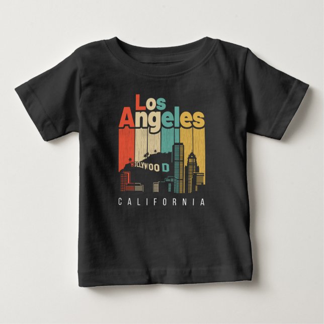 Camiseta Para Bebê CA de Los Angeles (Frente)