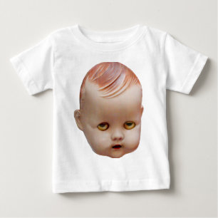Camiseta Para Bebê Cabeça de Boneca Capada