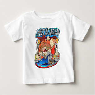 Camiseta Para Bebê Cabeça de metal