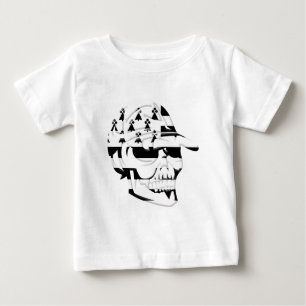 Camiseta Para Bebê Cabeça de morte Bretanha