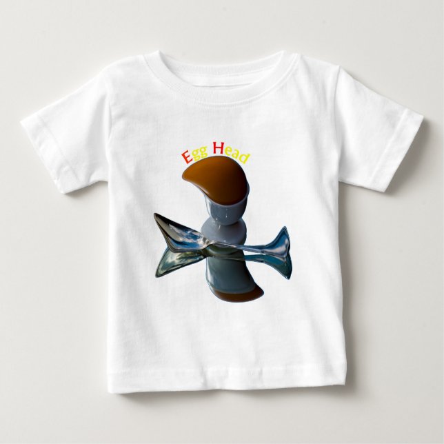 Camiseta Para Bebê Cabeça de Ovo Designs Quirky (Frente)