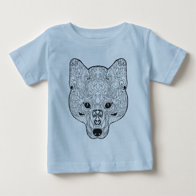 Camiseta Para Bebê Cabeça inspirada do Fox (Frente)