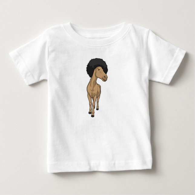 Camiseta Para Bebê Cabelo Afro de Cavalo (Frente)