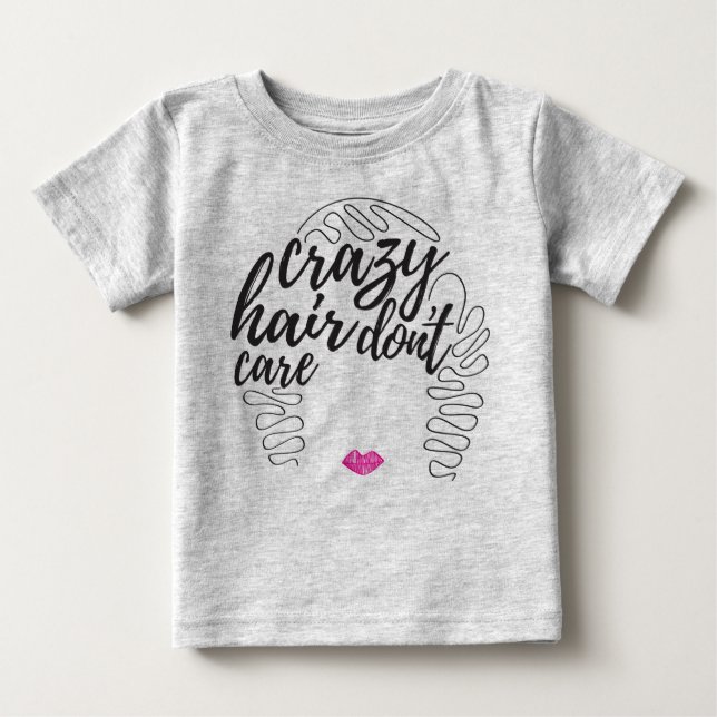 Camiseta Para Bebê Cabelo Louco (Frente)