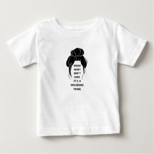 Camiseta Para Bebê Cabelo Mensageiro? Não me importo.