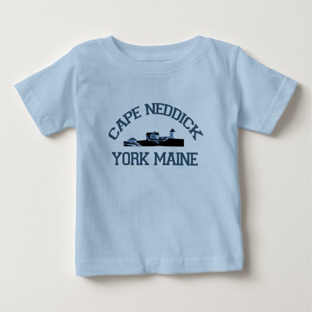 Camiseta Para Bebê Cabo Neddick - Maine. (Frente)