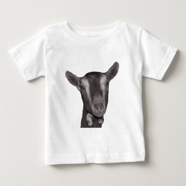 Camiseta Para Bebê Cabra de Toggenburg (Frente)