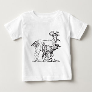 Camiseta Para Bebê Cabra e Filho