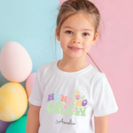 Camiseta Para Bebê Caça De Ovos De Páscoa Em Pastel