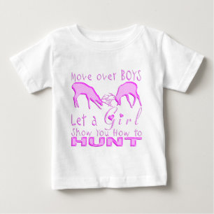 CAMISETA PARA BEBÊ CAÇA DOS CERVOS DA MENINA