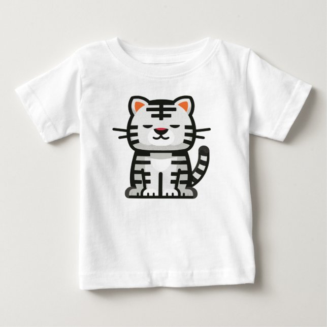 Camiseta Para Bebê Caçador sem rosto: Tiger Power Design (Frente)